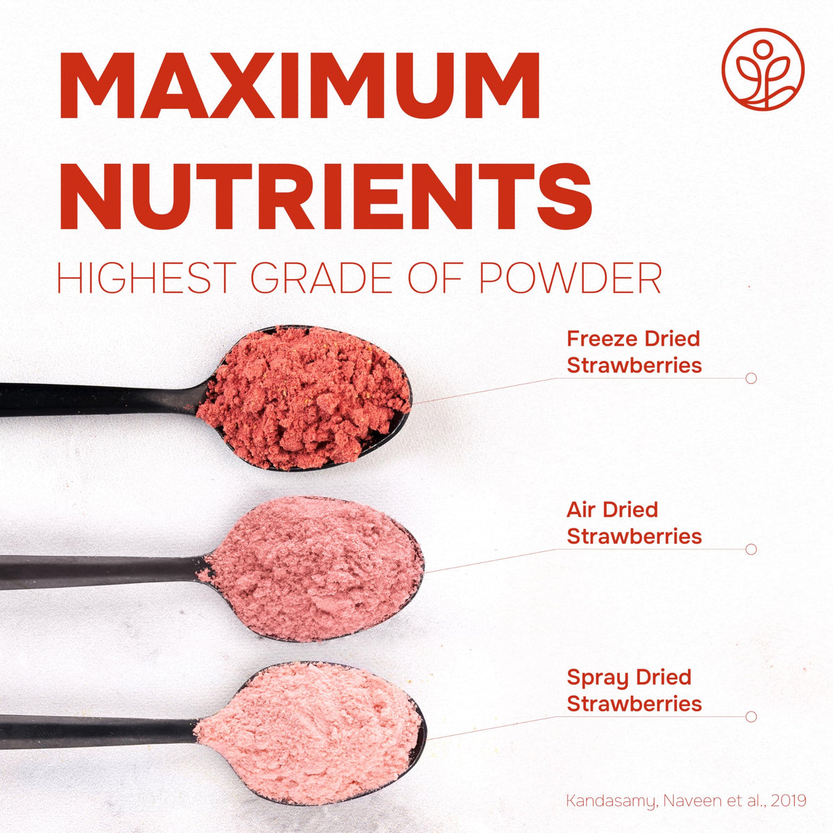 Jungle Powders Strawberry Powder - polyphenols and vitamin C content highlighted in the data