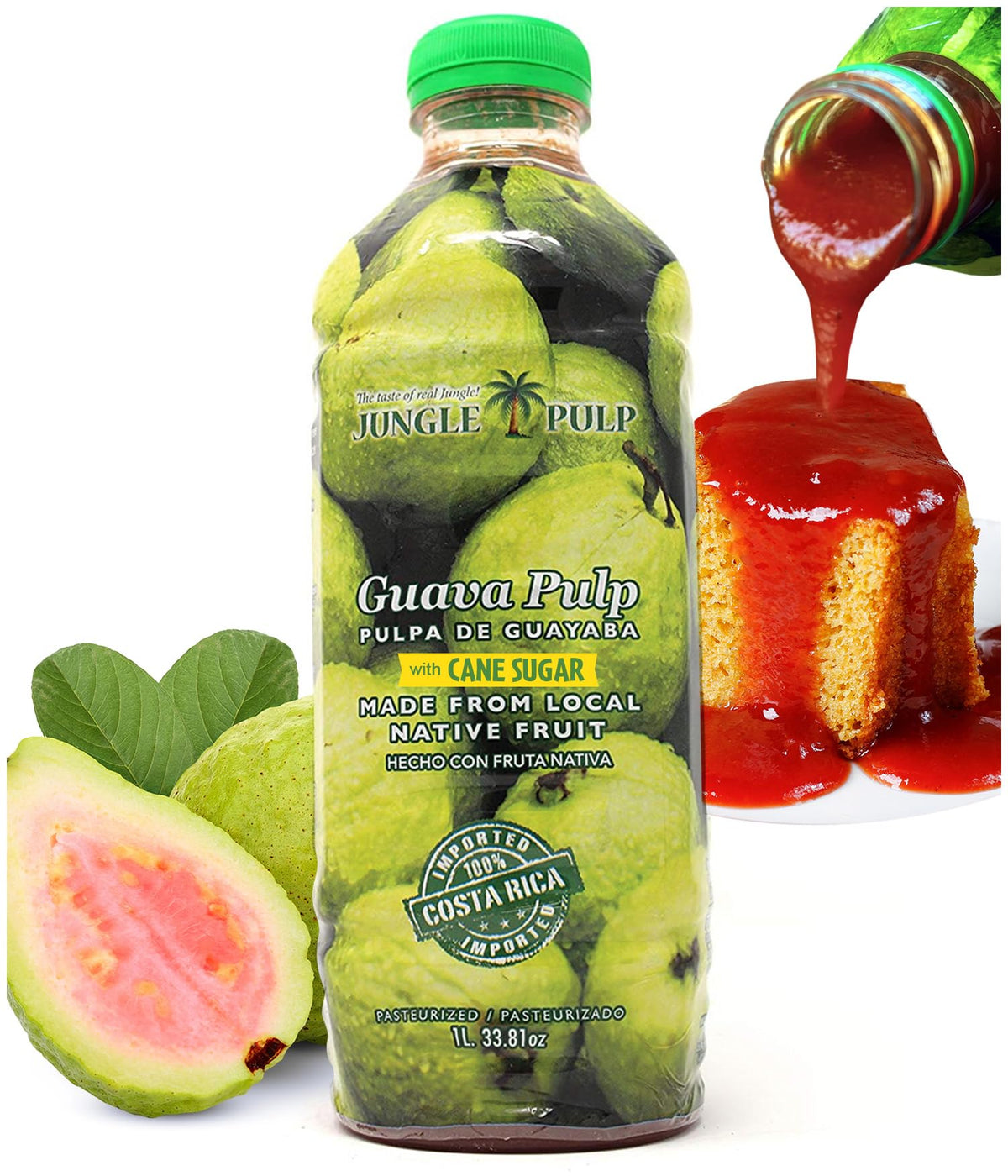 Jungle Pulp Guava Puree bottle ready for tropical cocktails.