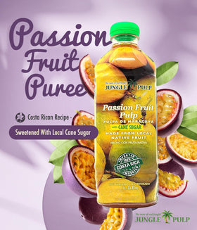 Jungle Pulp Passion Fruit Puree in a cocktail prep for bold flavors.