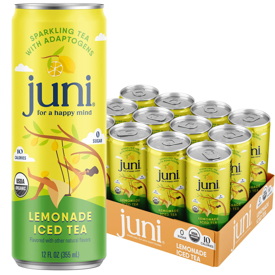 JUNI Sparkling Adaptogen can with ashwagandha for focused, balanced moments