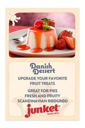 Berry topping idea for Junket Raspberry Danish Dessert