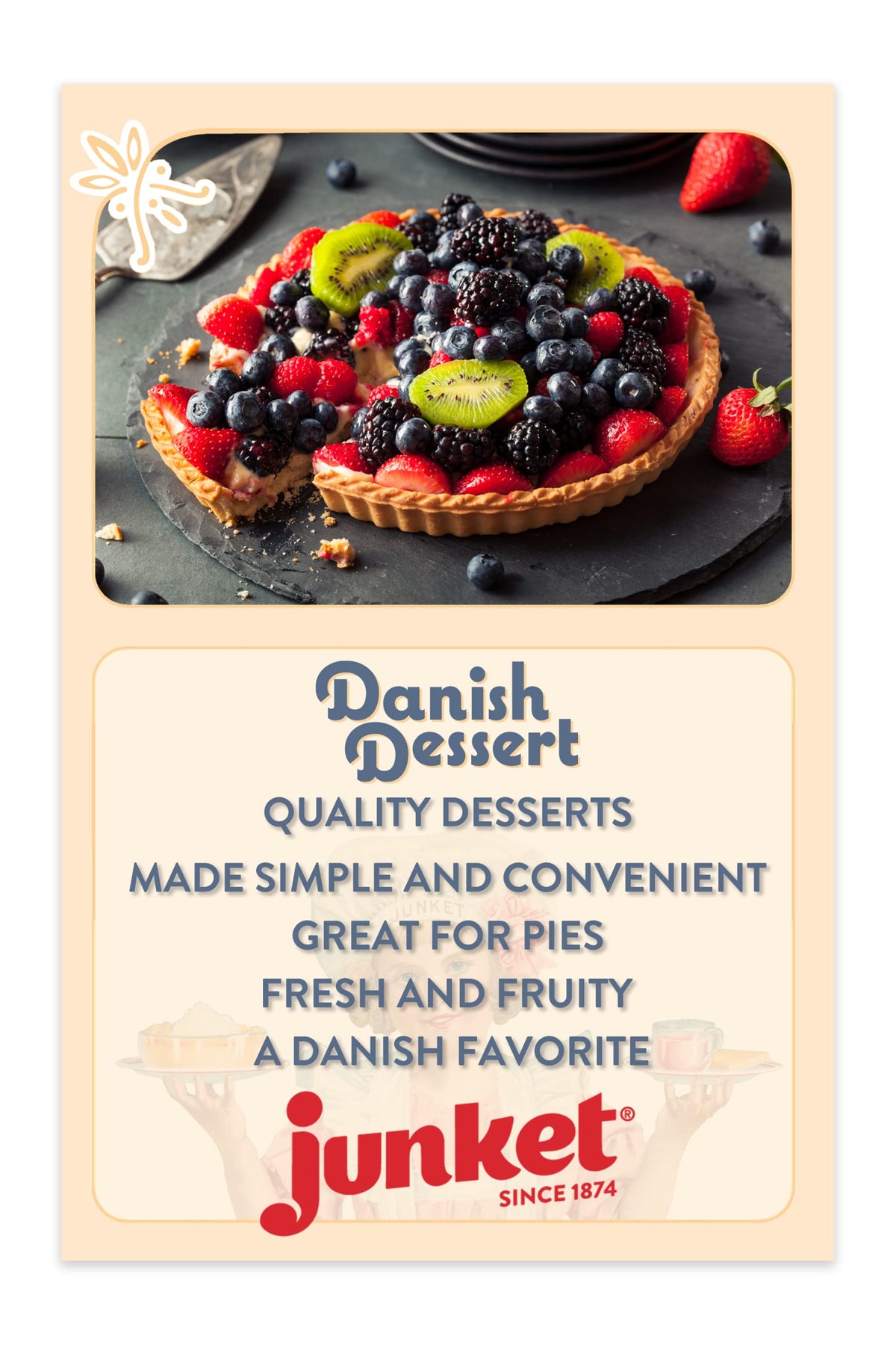 Glaze idea using Junket Raspberry Danish Dessert for pastries