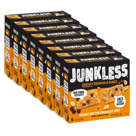 JUNKLESS 48-bar family pack packaging for easy family snacking