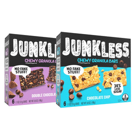JUNKLESS chewy granola bars twin pack with chocolate chip, a wholesome lunchbox option