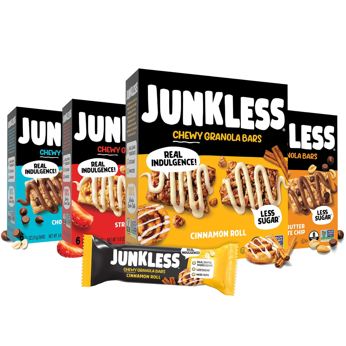 JUNKLESS Classic Chocolate Chip bar for quick school lunch snacks