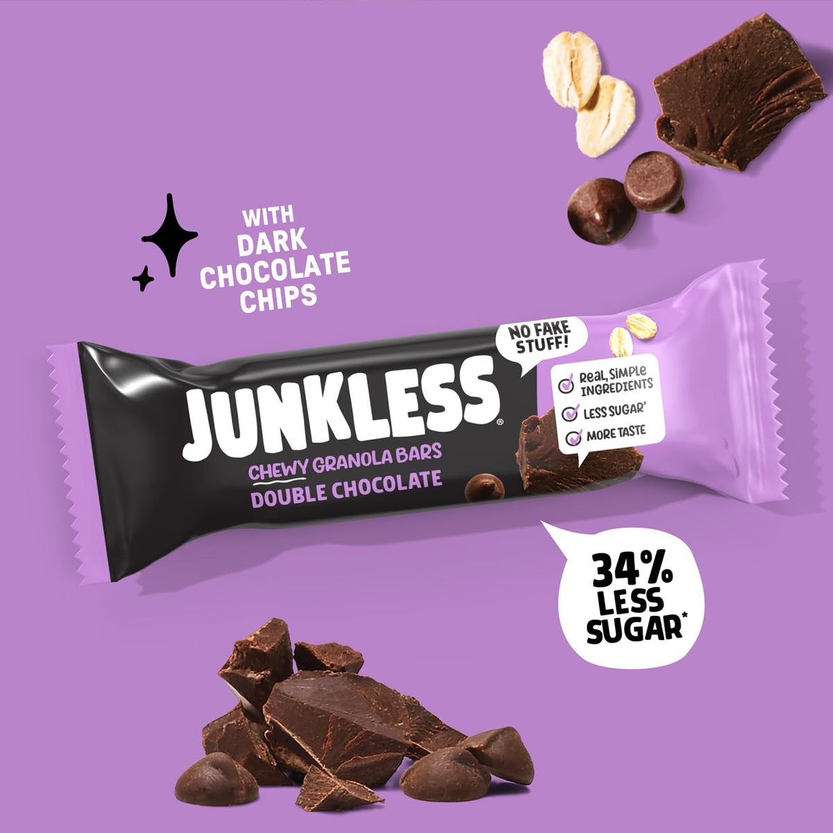 JUNKLESS non-GMO ingredients emphasize simple, trustworthy snacking