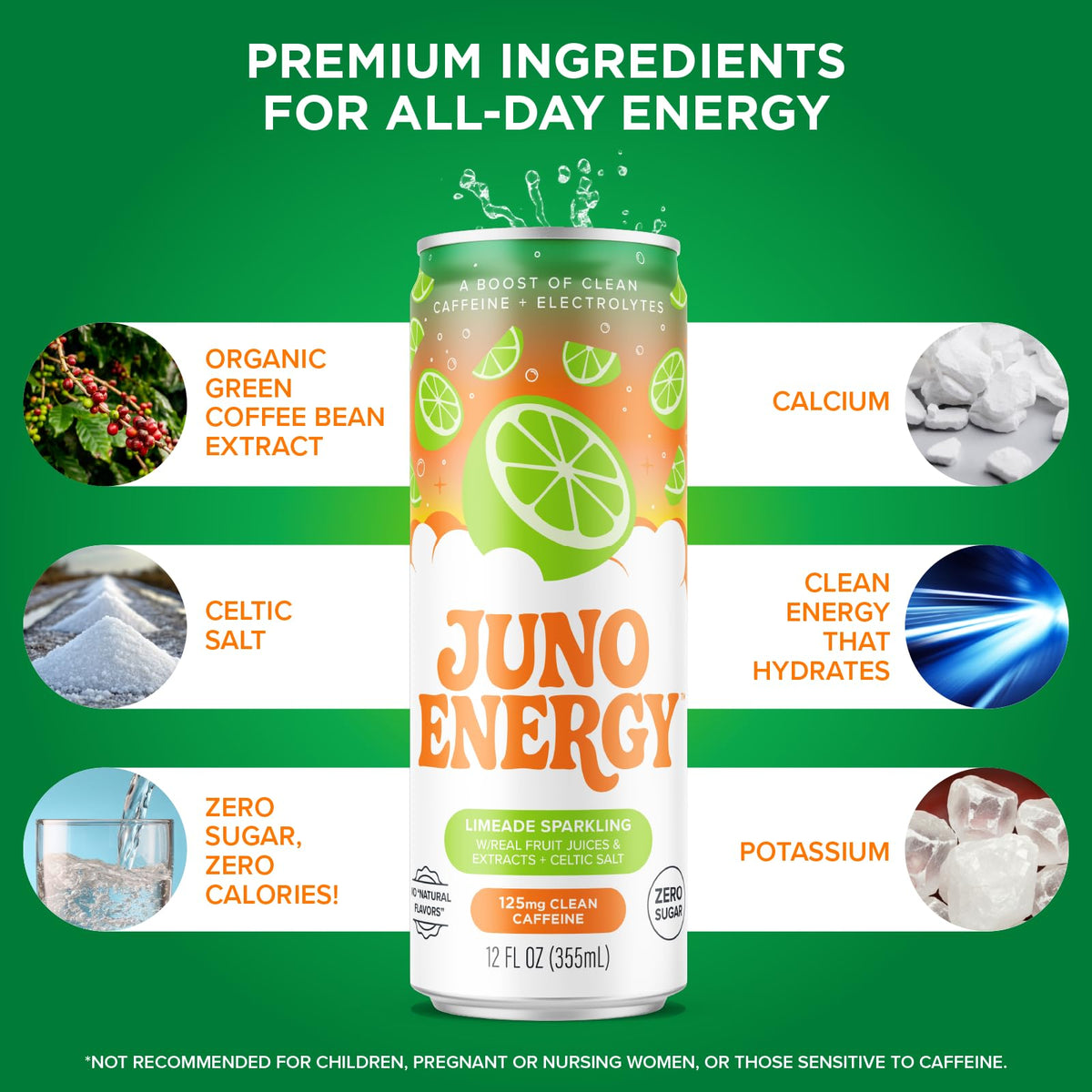 juno energy limeade sparkling glass pour captures lively bubbles and lime aroma