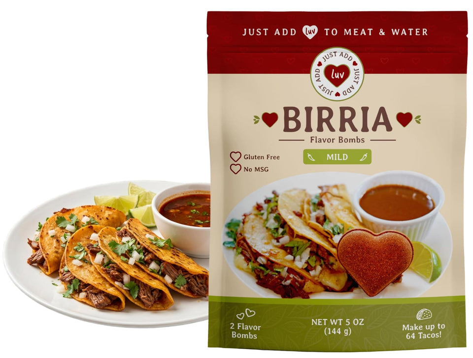 Just Add Luv Birria Bombs pack of 2 for easy, authentic birria flavor