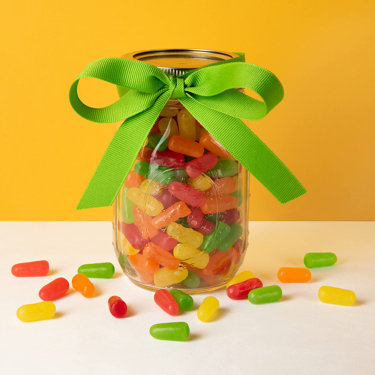 Just Born Mike and Ike resealable bag preserves freshness during gatherings.
