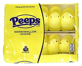 Just Born Peeps Yellow Chicks soft fluffy texture for festive snacking.