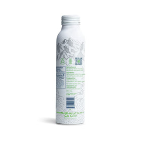JUST Bubbles Lime bottle side angle highlighting sleek aluminum design.