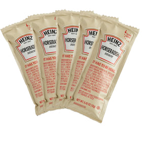 JUST-BUY horseradish packets packaging shot for on-the-go flavor