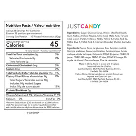 Just Candy white jelly beans in a jar add a nostalgic, kid-friendly snack.