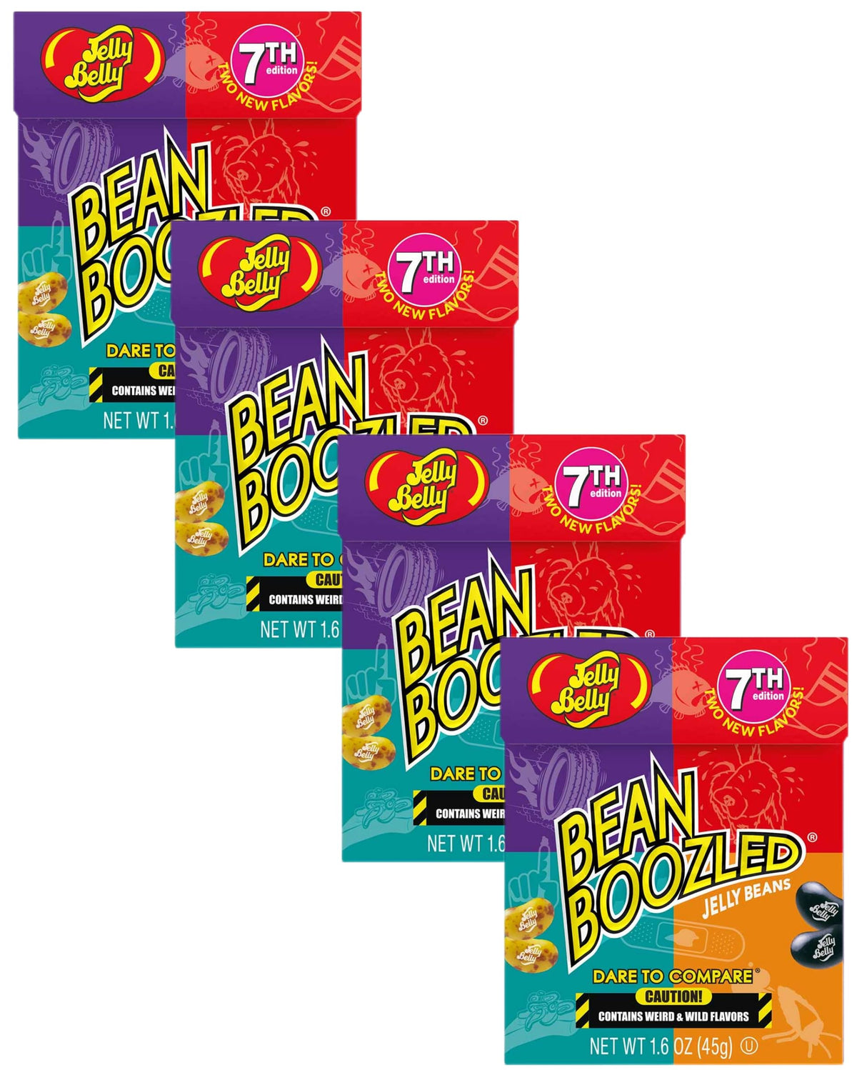 Just Grown BeanBoozled 7th Edition box front showing colorful jelly beans for playful parties.