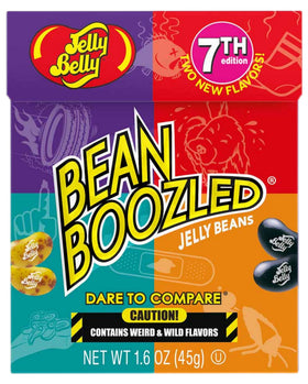 Just Grown BeanBoozled 7th Edition box with 20 flavors illustrated for daring tastings.