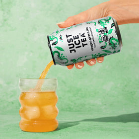 Just Ice Tea Dragon Green pour shot emphasizing balanced, smooth flavor.