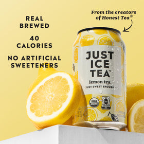 Just Ice Tea Lemon can pour captures crisp aroma and balanced taste during lunch