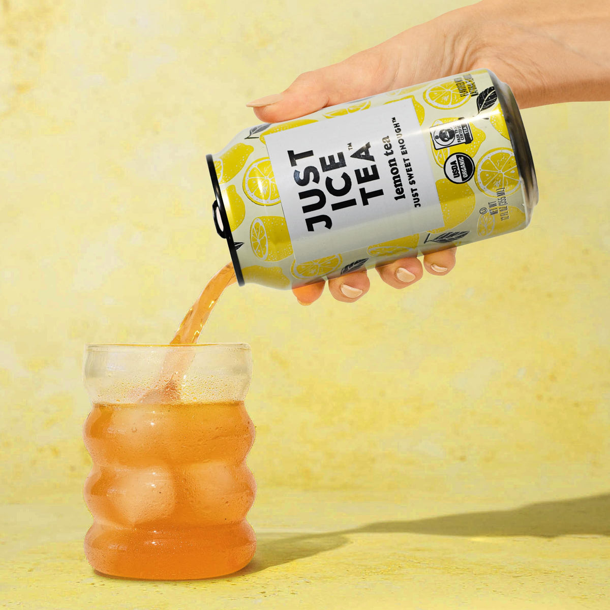 Just Ice Tea Lemon US-made bottle reflects convenience and freshness in 12oz format