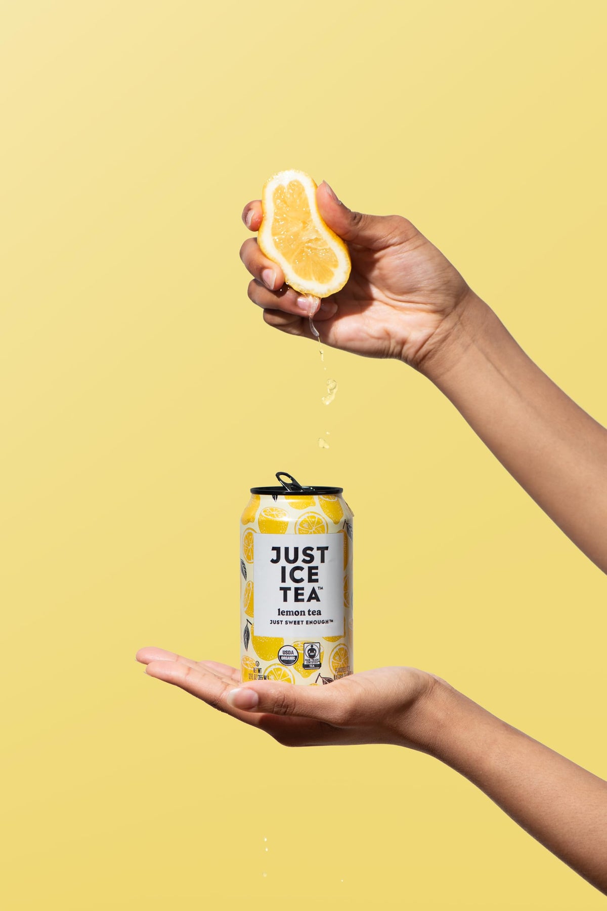 Just Ice Tea low calorie lemon tea can, light and satisfying without artificial sweeteners.