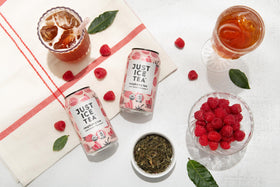 Just Ice Tea made-in-USA can, emphasizing domestically brewed comfort