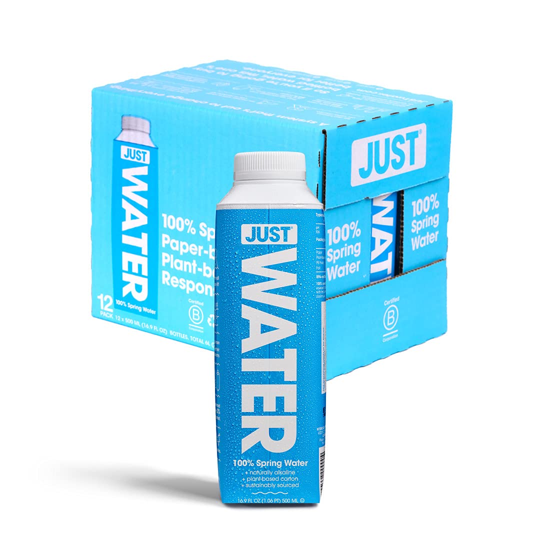 JUST Water bottle front view, ideal for daily hydration on the go.
