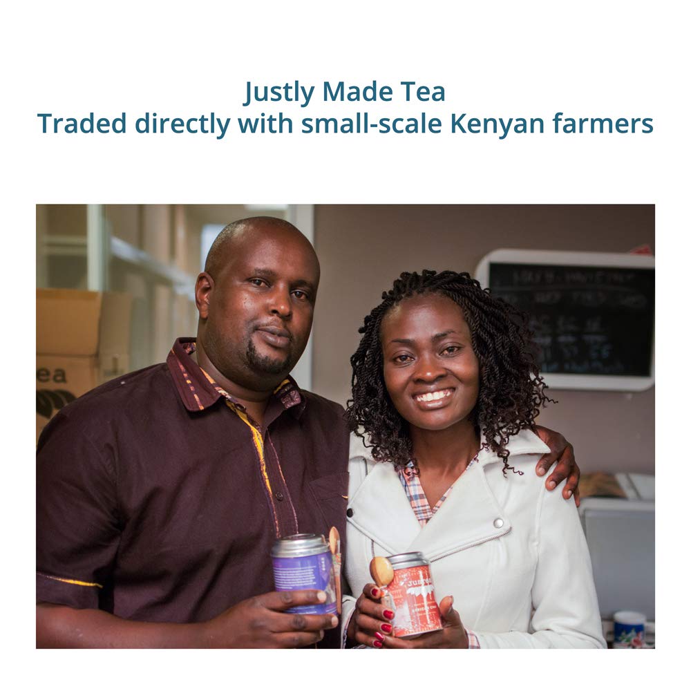 Steam rises from JusTea Chamomile Dream brewed cup