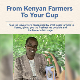 Fair Trade label on JusTea Cream Earl Grey packaging