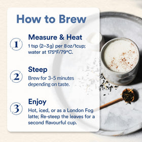 Vanilla bergamot notes in JusTea Cream Earl Grey aroma