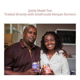 JusTea Little Berry Hibiscus award badge signaling award-winning blend