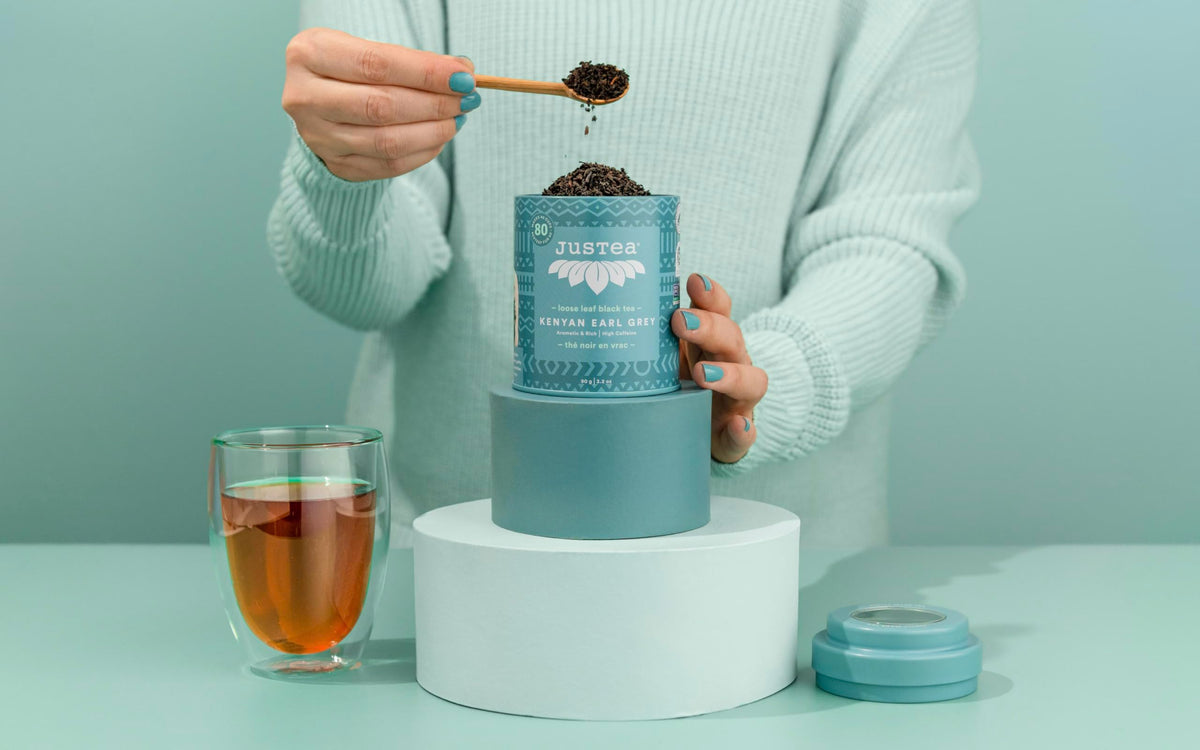 JusTea rich antioxidants and caffeine in this blend.