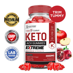Justified Laboratories Trim Tummy Keto ACV Gummies texture close-up