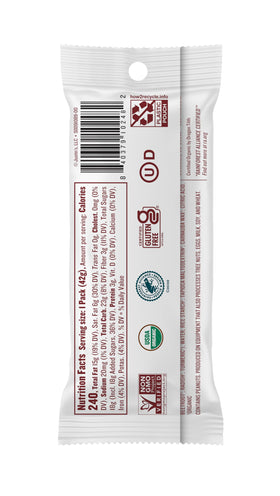 Justin's dark chocolate peanut candy pieces in a ready-to-go pack for lunchboxes and trips
