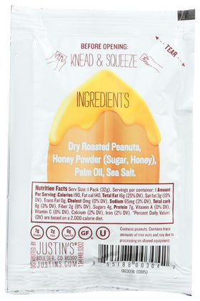 Justins Honey Peanut Butter Squeeze Packs with fruit for a quick, satisfying snack