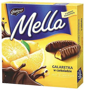 Jutrzenka MELLA blackcurrant chocolate coated jelly, bold berry notes