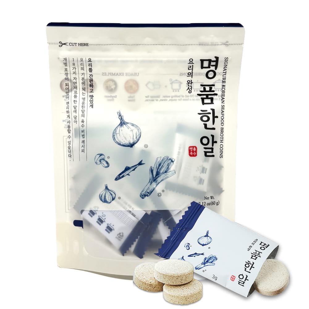 Jwellfood instant broth tablets – anchovy stock pack for quick, flavorful soups.