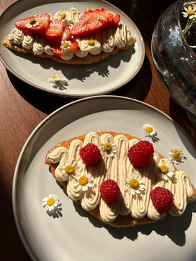 K FOOD Korean Food flat croissant snack holiday plate, party-friendly dessert bite