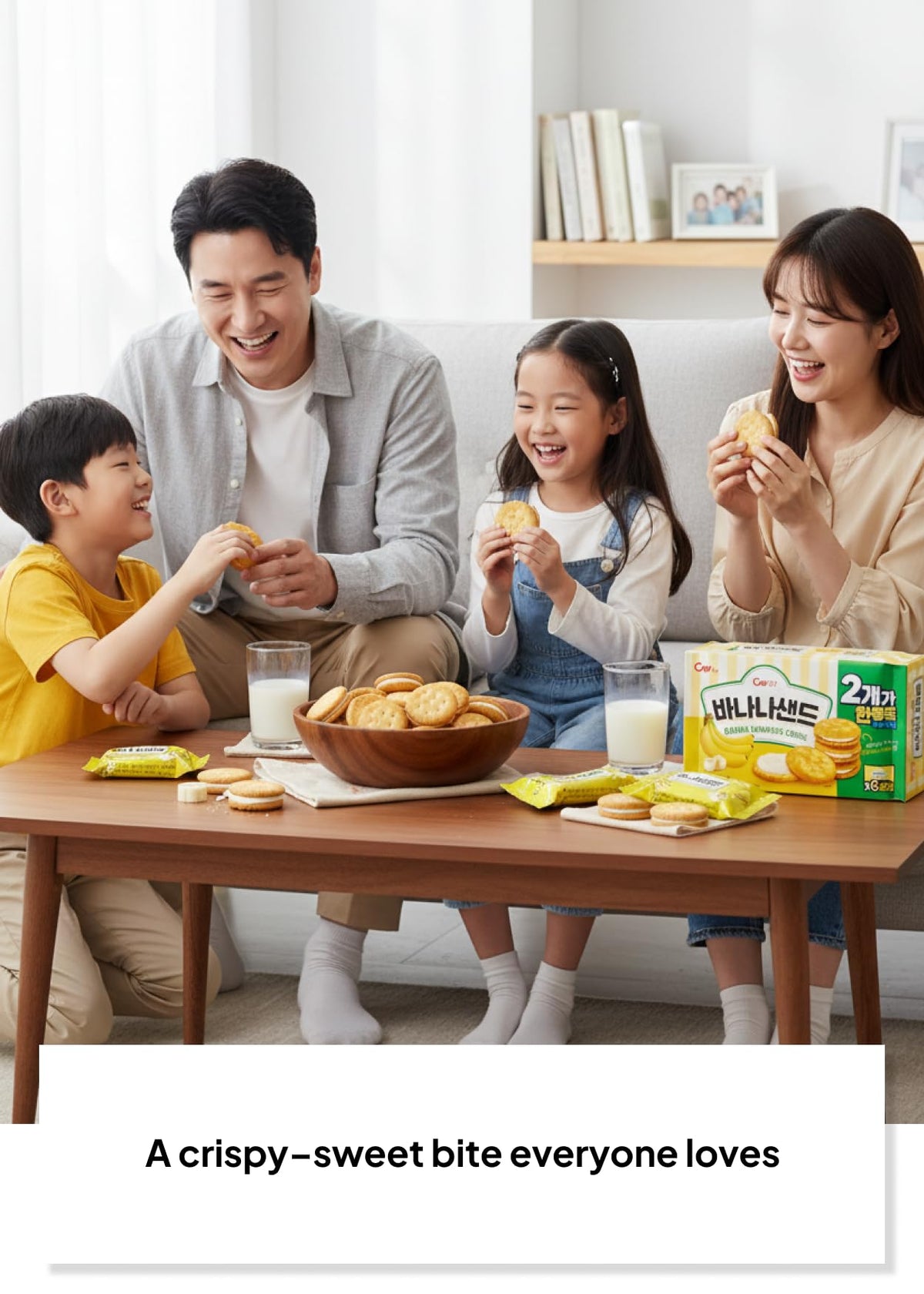 K FOOD KOREAN FOOD banana sandwich cookies as a travel-friendly snack.