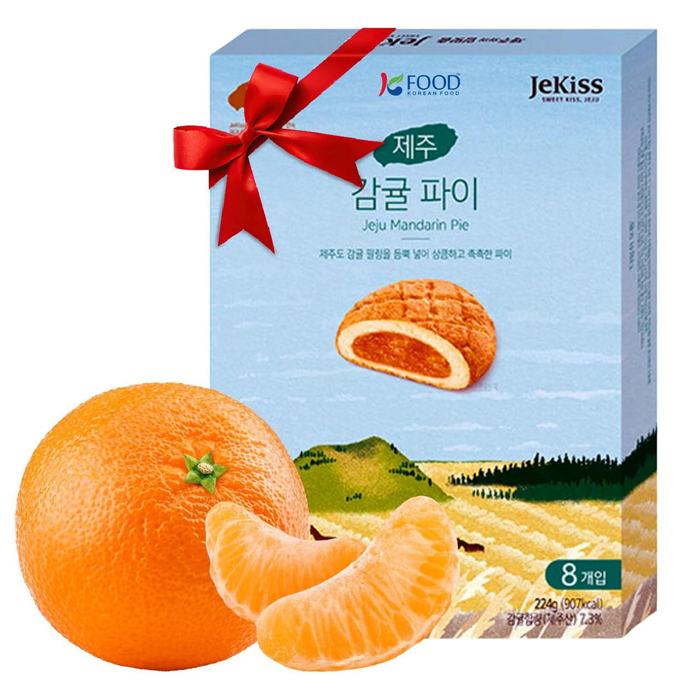 K FOOD KOREAN FOOD Jeju Tangerine Pie pack, perfect for gifting.