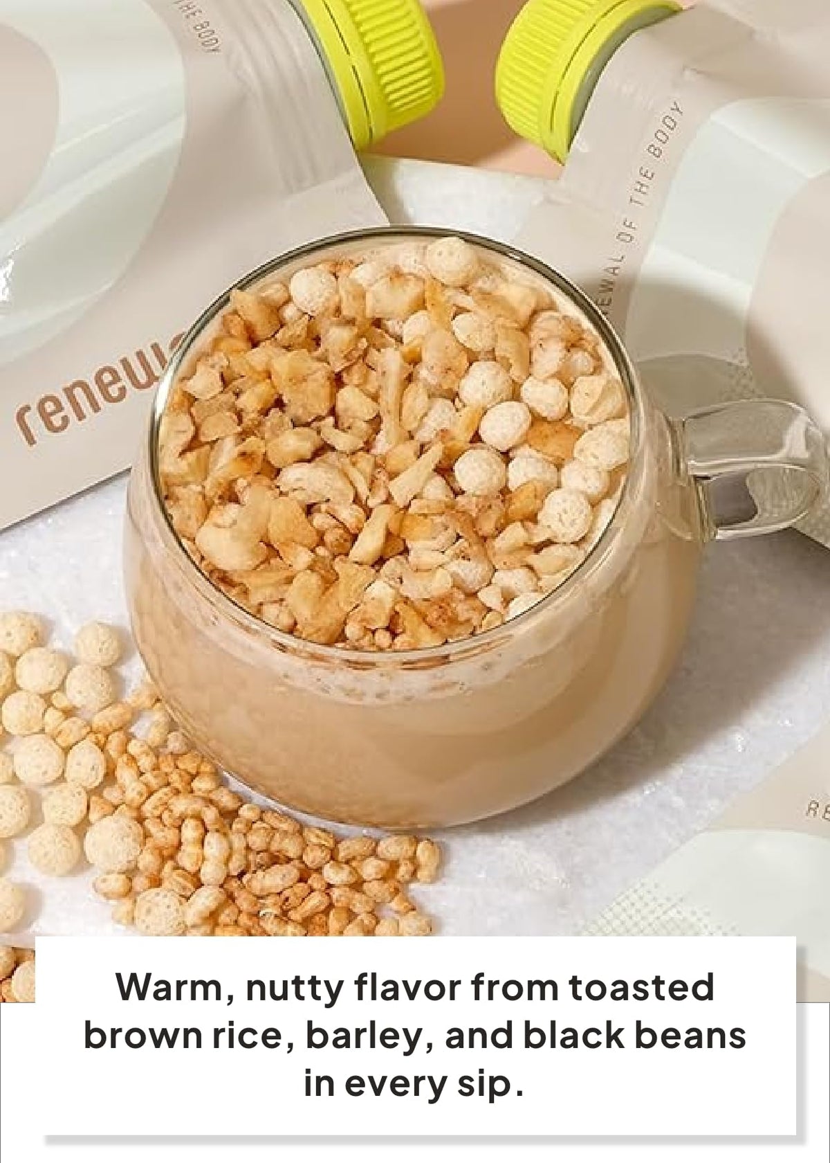 K Food meal replacement breakfast shake emphasizing satisfying 60g meal
