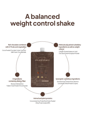K FOOD KOREAN FOOD shake being poured into a glass from a pouch.