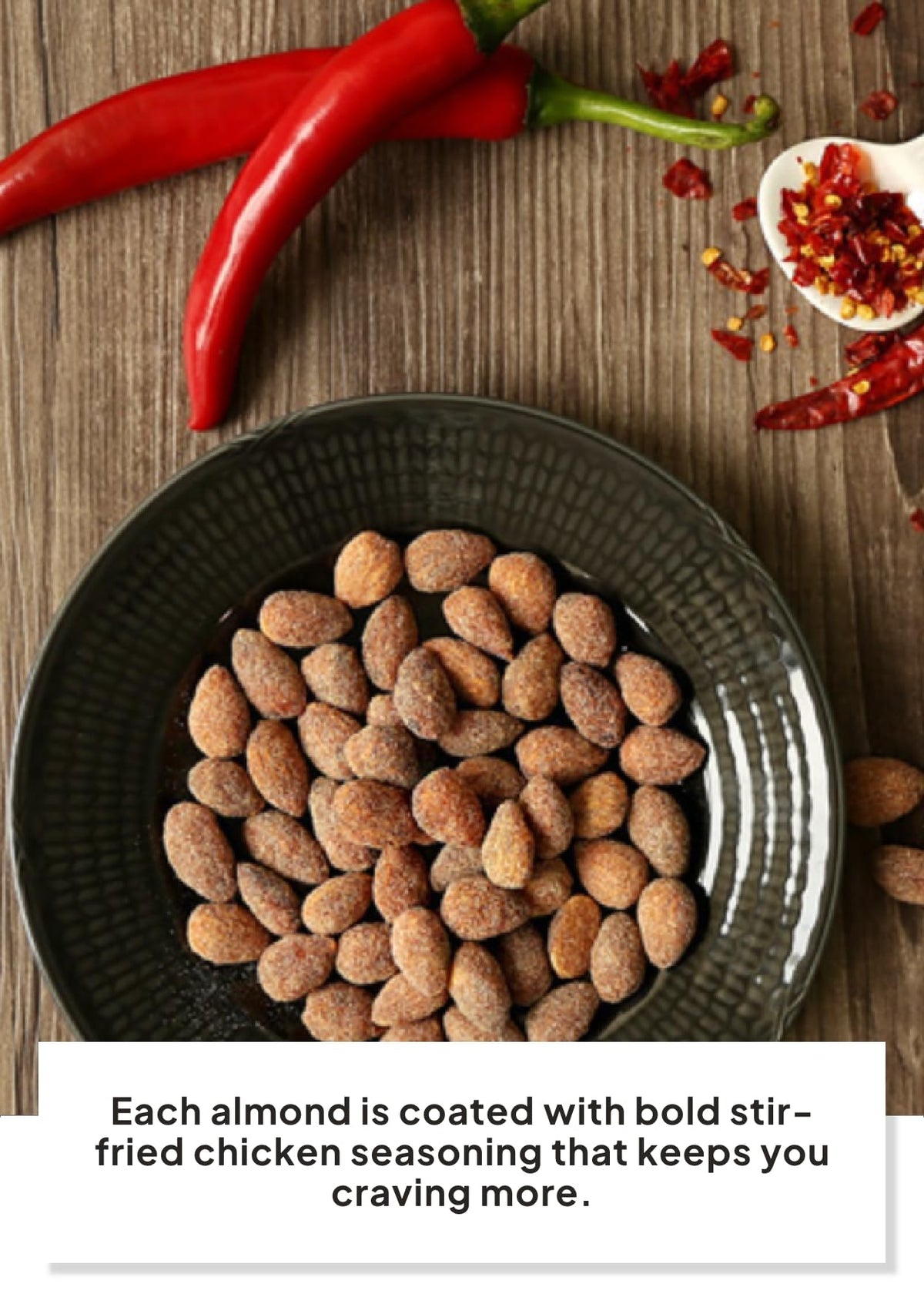 K FOOD KOREAN FOOD Nuts Holic spice dust on almond surface for intense flavor.
