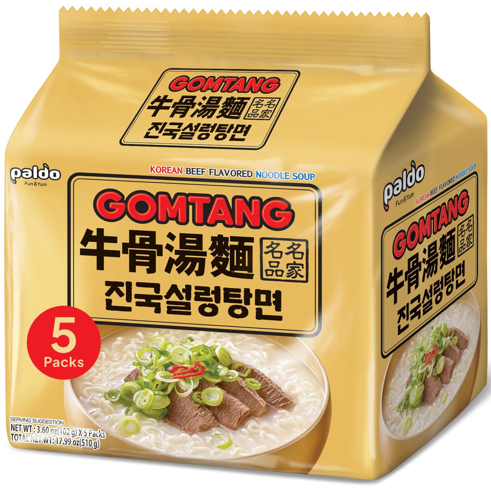 K FOOD KOREAN FOOD Paldo Gomtang 5-pack packaging for quick weeknight meals
