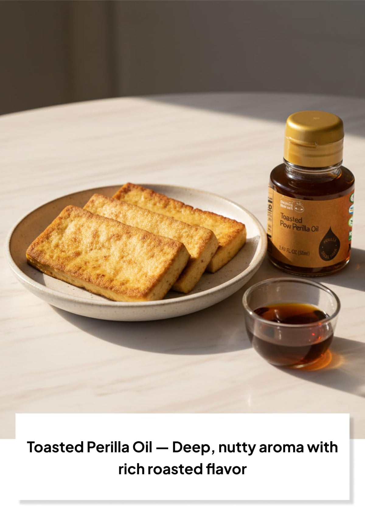 K FOOD Perilla Oil over rice highlights everyday flavor enhancement