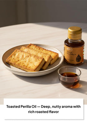 K FOOD Perilla Oil over rice highlights everyday flavor enhancement
