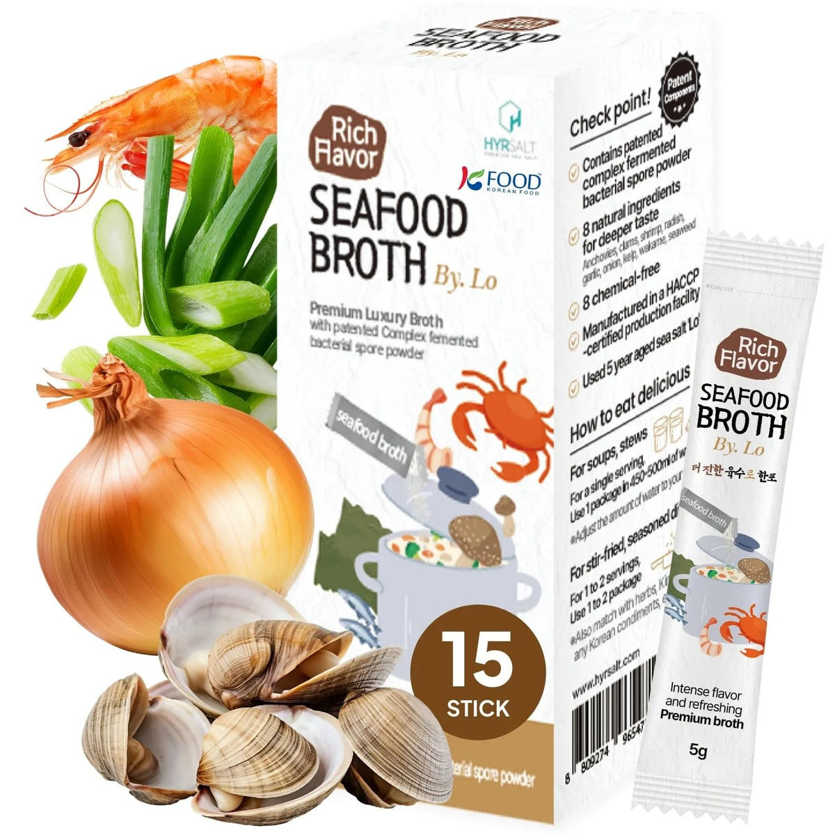 K FOOD KOREAN FOOD seafood broth powder pouch for quick, rich flavor