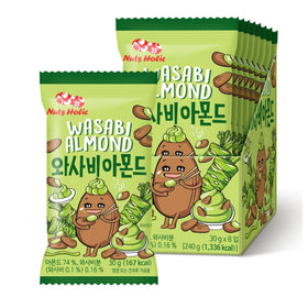 K FOOD KOREAN FOOD Wasabi Almond sealed pack preserves freshness and crunch.