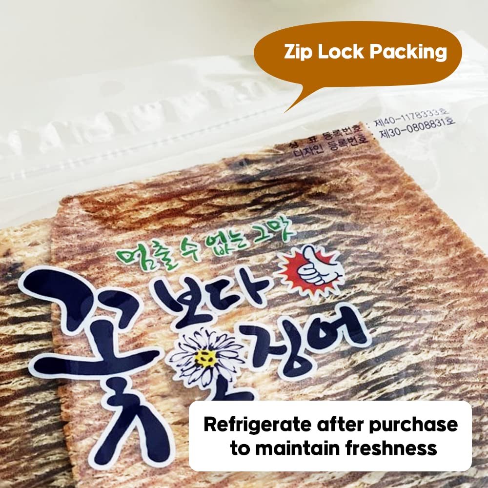 K-Herb tear-strip travel squid snack, easy-open packaging for busy days