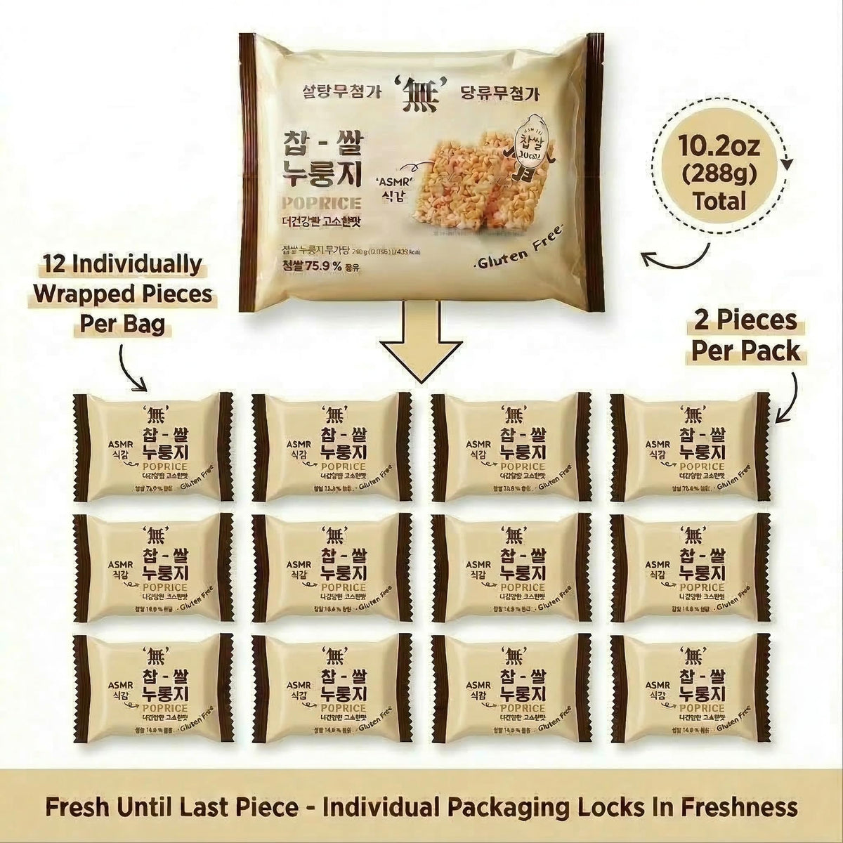 K-Herb Nurungji Pop twelve-individual-packs for convenient portion control