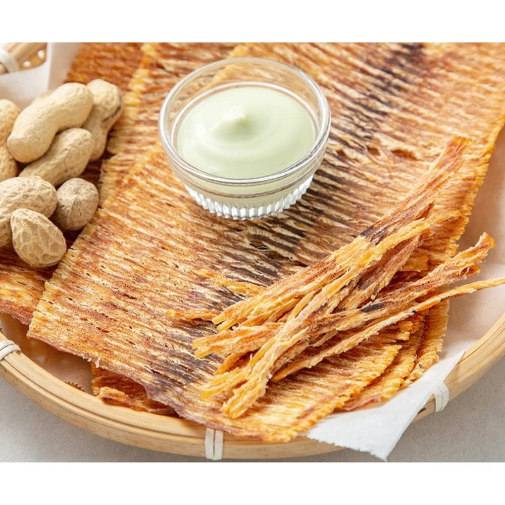 K-Herb squid snack pairs well with beer and nuts for a party platter
