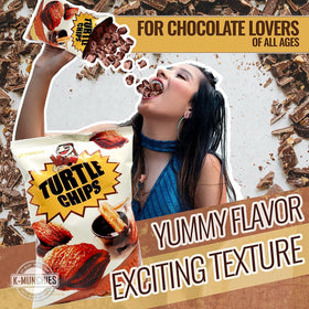 K-Munchies Orion Turtle Chips on-the-go snack display with cinnamon hint